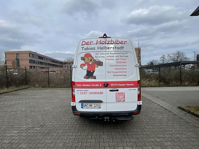 Der Holzbiber &ndash; Heckbeschriftung Sprinter