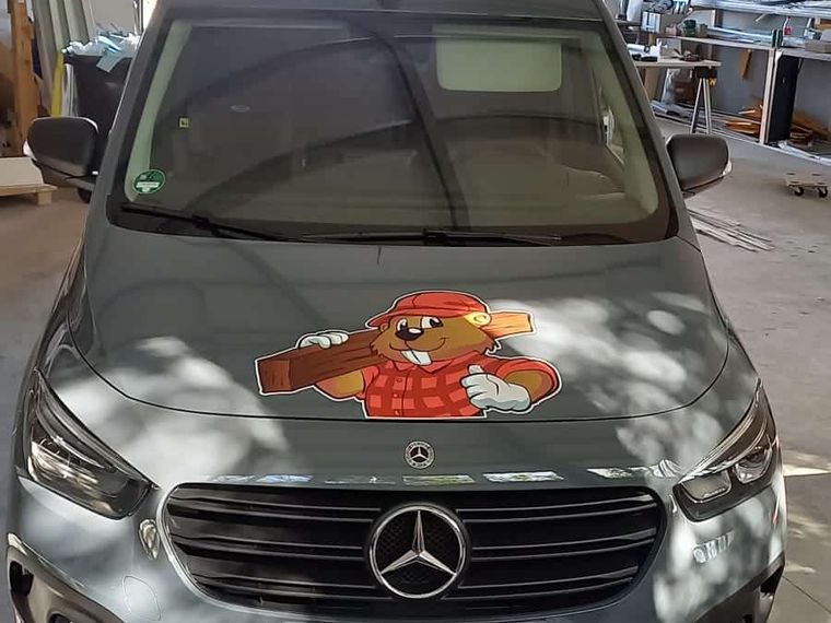 Der Holzbiber &ndash; Frontbeschriftung Mercedes Citan