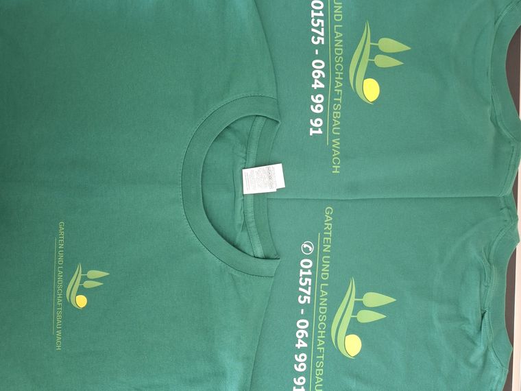Garten- und Landschaftsbau Wach &ndash; T-Shirt mit Kontaktdaten