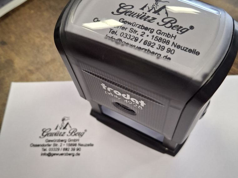 Gewürz Berg GmbH &ndash; Firmenstempel mit Abdruck