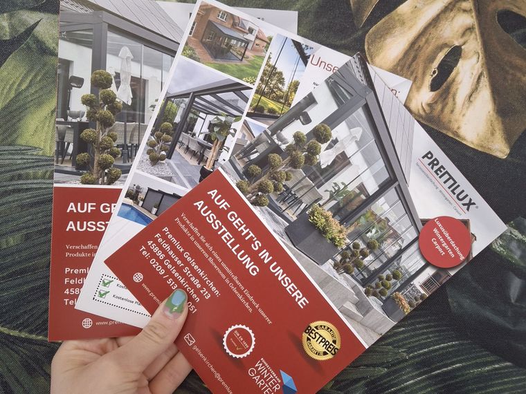 Prettilux &ndash; Einladungsflyer zur Ausstellung