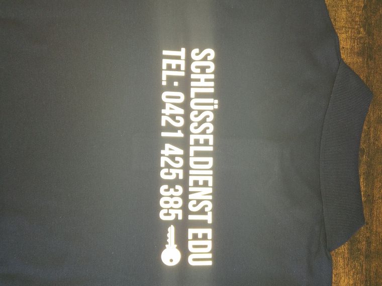 Schlüsseldienst EDU &ndash; T-Shirt mit Kontaktdruck