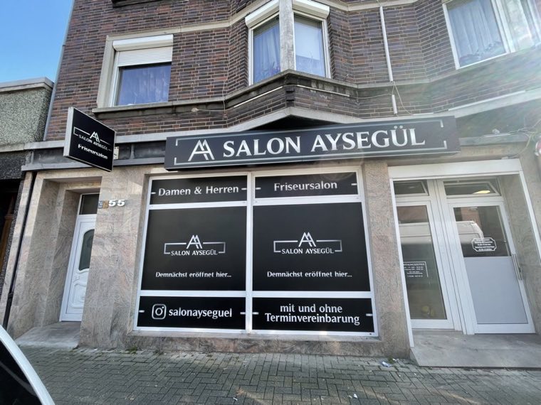Salon Aysegül – Schaufensterfolierung & Schild