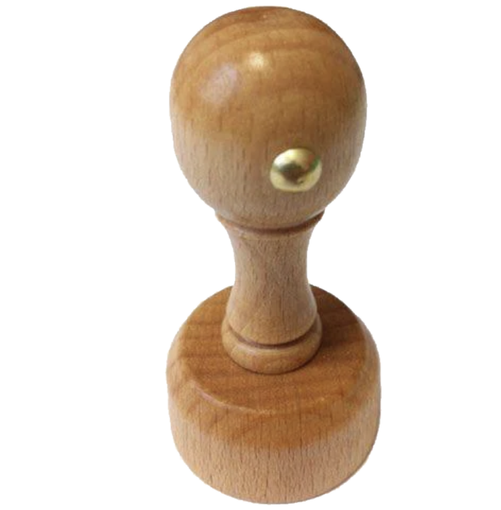 Runder Holzstempel mit Holzgriff