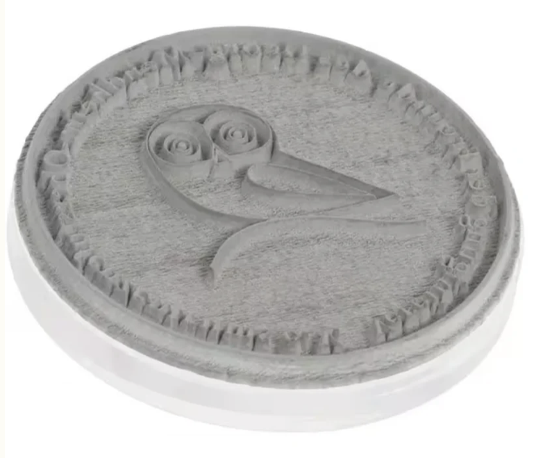 Runde Ersatz-Textplatte für Stempel